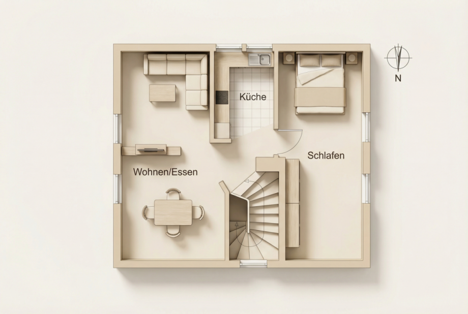 Grundriss Obergeschoss Haus Zingst
